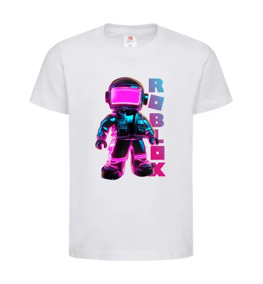 Дитяча футболка Roblox Neon guy Білий фото