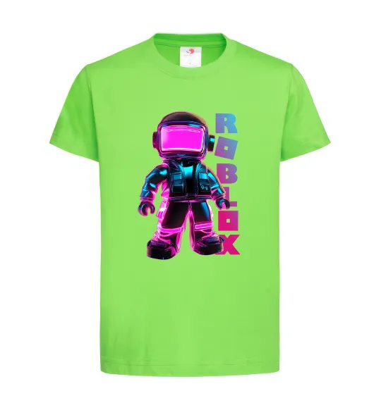 Дитяча футболка Roblox Neon guy Лаймовий фото