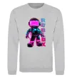 Свитшот Roblox Neon guy Серый меланж фото