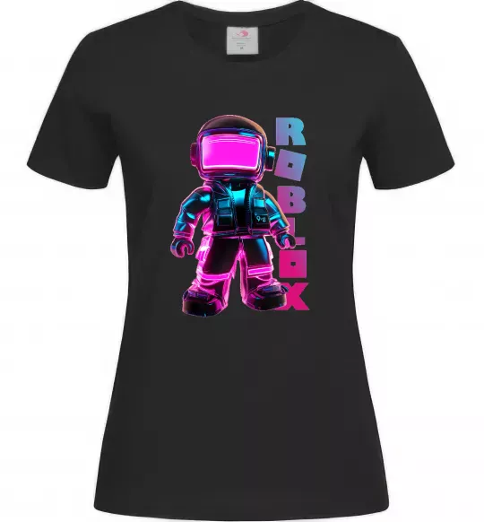 Женская футболка Roblox Neon guy Черный фото