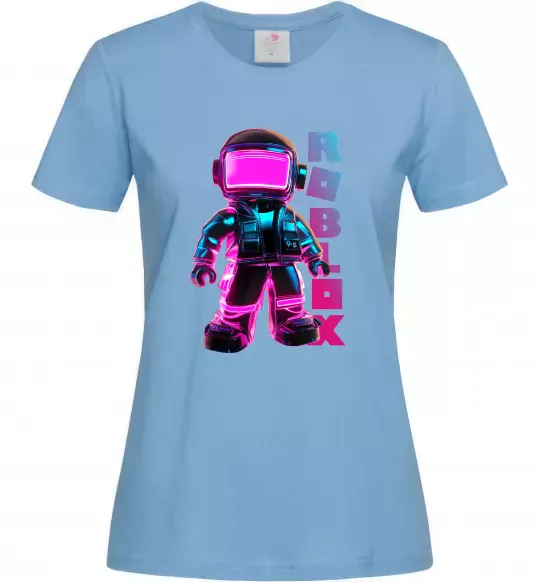 Женская футболка Roblox Neon guy Голубой фото