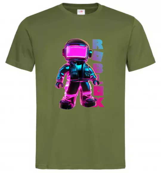 Мужская футболка Roblox Neon guy Оливковый фото