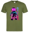 Мужская футболка Roblox Neon guy Оливковый фото