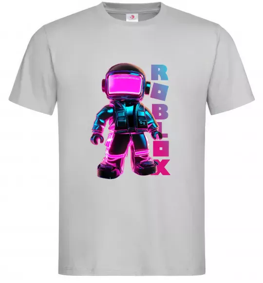 Мужская футболка Roblox Neon guy Серый фото