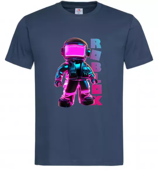 Мужская футболка Roblox Neon guy Темно-синий фото