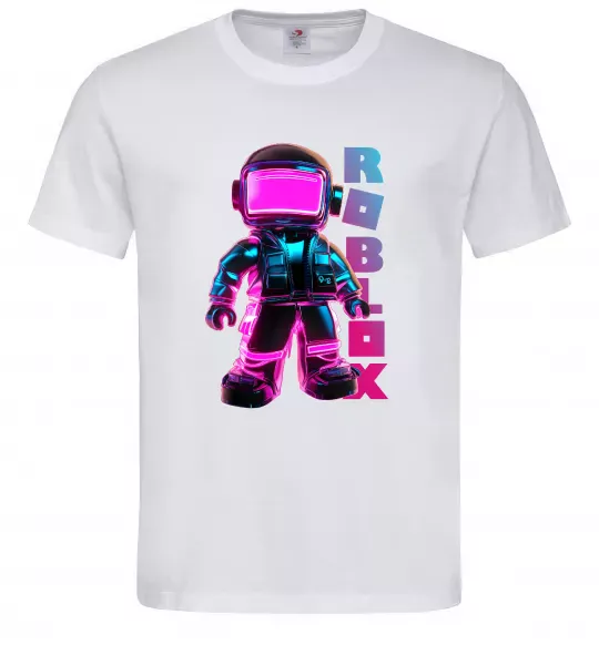 Мужская футболка Roblox Neon guy Белый фото