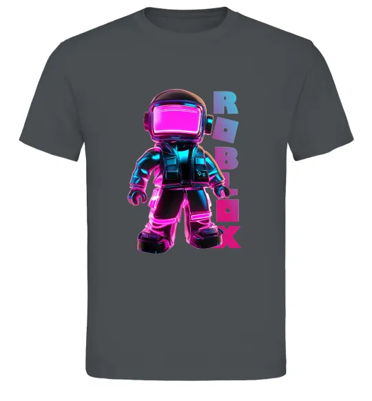 Мужская футболка Roblox Neon guy Графит фото