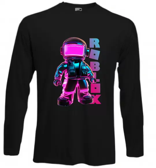 Лонгслів Roblox Neon guy Чорний фото