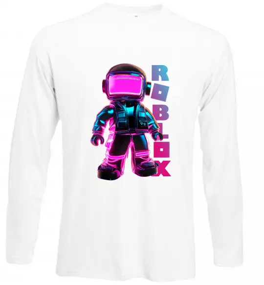 Лонгслів Roblox Neon guy Білий фото
