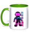 Чашка з кольоровою ручкою Roblox Neon guy Лаймовий фото