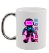 Чашка с цветной ручкой Roblox Neon guy Серебро фото