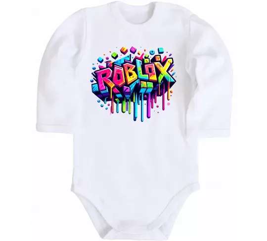 Дитячий бодік Roblox grafity Білий фото