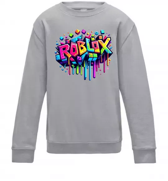 Дитячий світшот Roblox grafity Сірий меланж фото