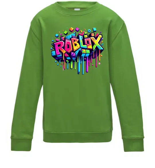 Дитячий світшот Roblox grafity Лаймовий фото