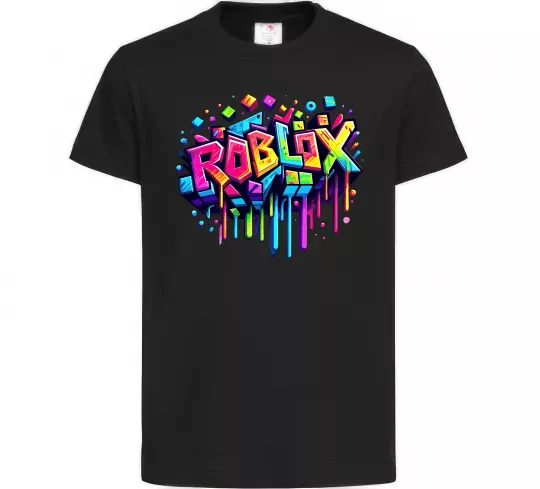 Детская футболка Roblox grafity Черный фото