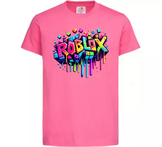 Детская футболка Roblox grafity Ярко-розовый фото