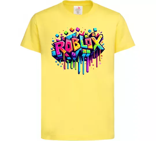 Детская футболка Roblox grafity Лимонный фото