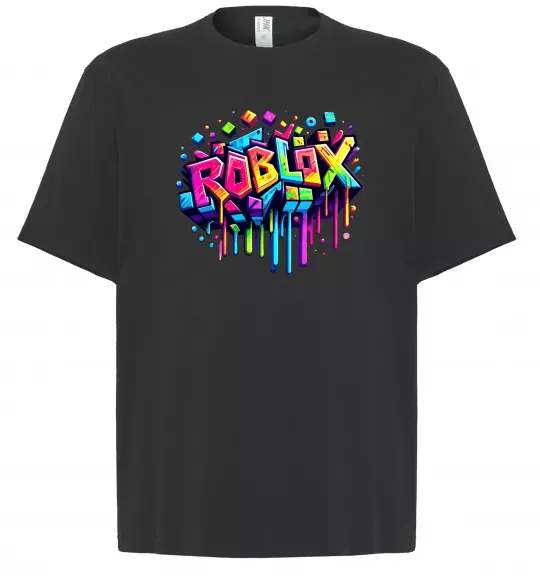 Футболка Оверсайз Roblox grafity Черный фото