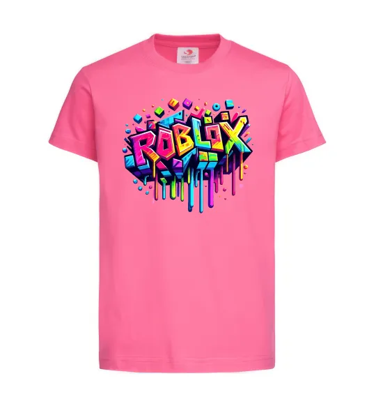 Детская футболка Roblox grafity Ярко-розовый фото
