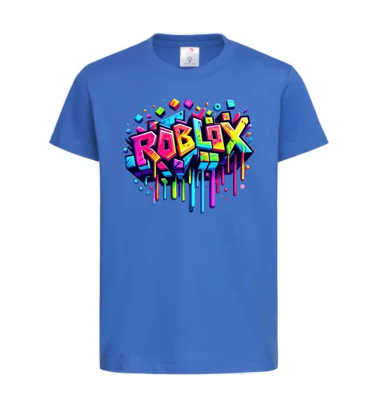 Детская футболка Roblox grafity Ярко-синий фото