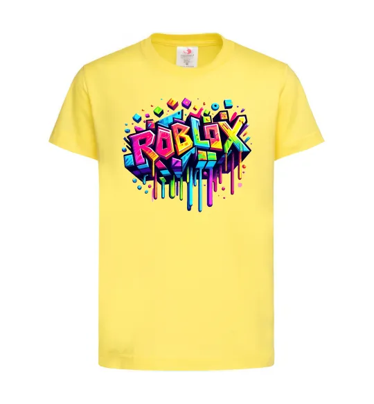 Детская футболка Roblox grafity Лимонный фото