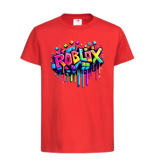 Детская футболка Roblox grafity Красный фото