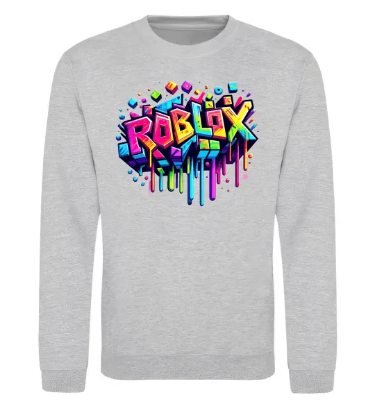 Свитшот Roblox grafity Серый меланж фото