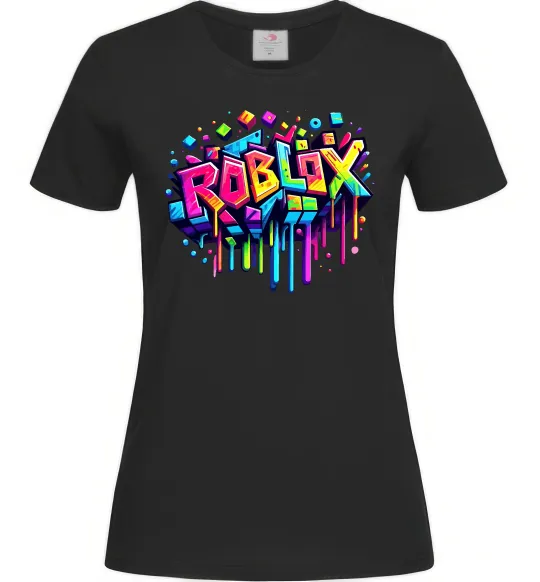 Женская футболка Roblox grafity Черный фото