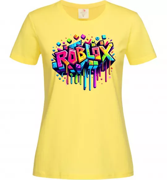 Женская футболка Roblox grafity Лимонный фото