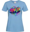 Женская футболка Roblox grafity Голубой Женская футболка Roblox grafity Голубой фото