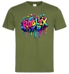 Чоловіча футболка Roblox grafity Оливковий фото