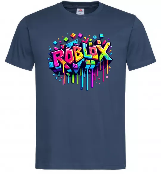Чоловіча футболка Roblox grafity Темно-синій фото