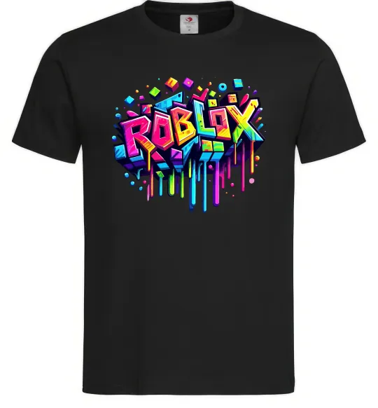 Чоловіча футболка Roblox grafity Чорний фото