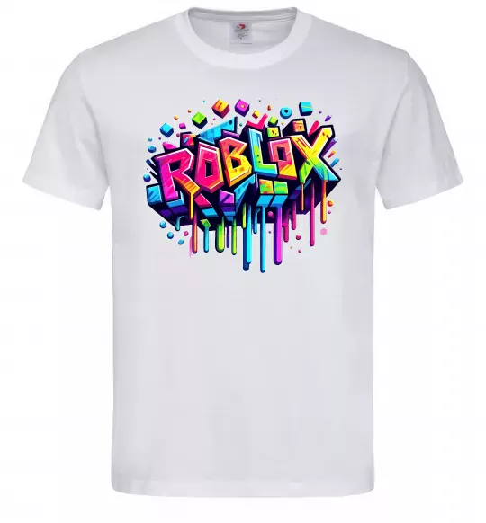 Чоловіча футболка Roblox grafity Білий фото