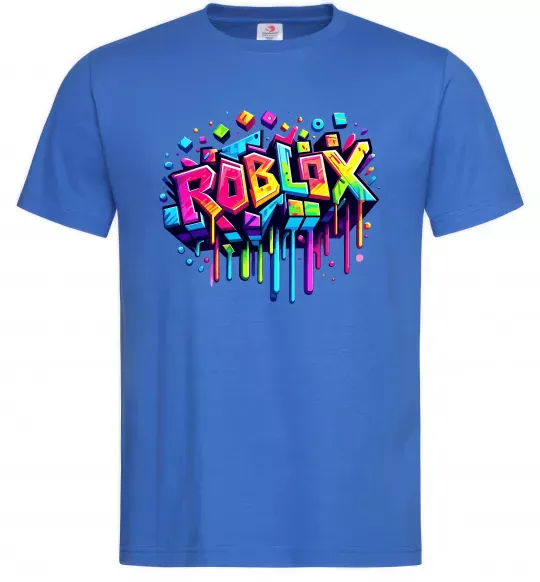 Чоловіча футболка Roblox grafity Яскраво-синій фото
