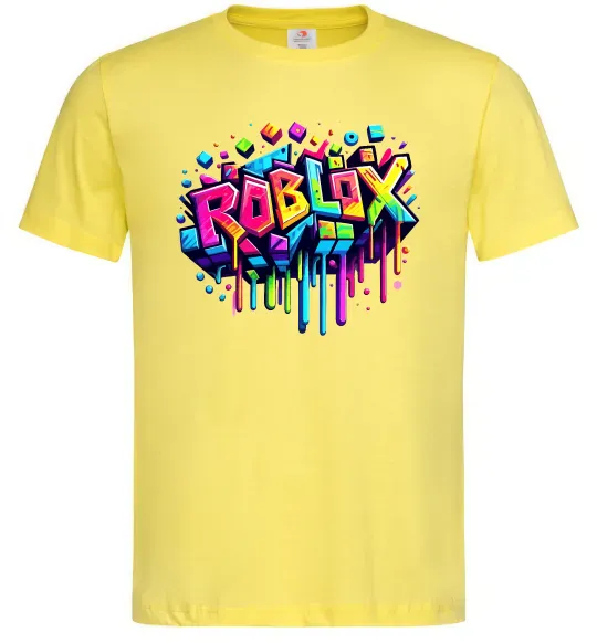 Чоловіча футболка Roblox grafity Лимонний фото
