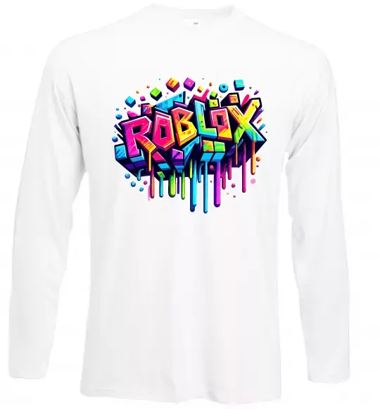 Лонгслів Roblox grafity Білий фото