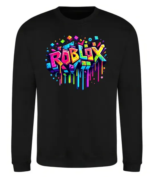 Світшот Roblox grafity Чорний фото