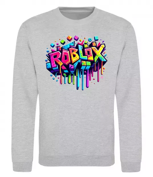 Світшот Roblox grafity Сірий меланж фото