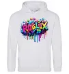 Мужская толстовка (худи) Roblox grafity Серый меланж фото