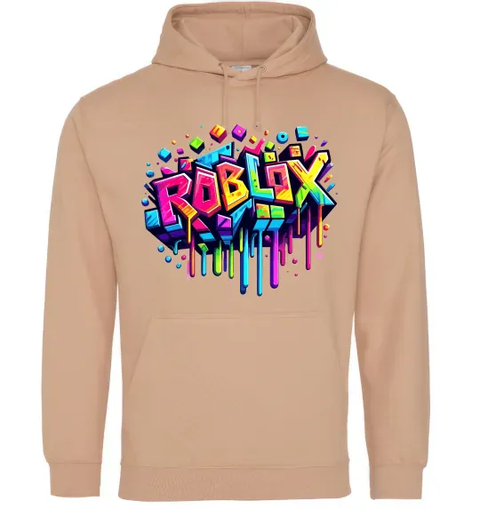 Женская толстовка (худи) Roblox grafity Песочный фото