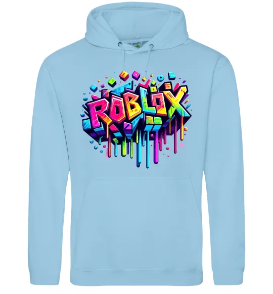Жіноча толстовка (худі) Roblox grafity Блакитний фото