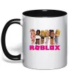 Чашка з кольоровою ручкою Roblox girls Чорний Чашка з кольоровою ручкою Roblox girls Чорний фото