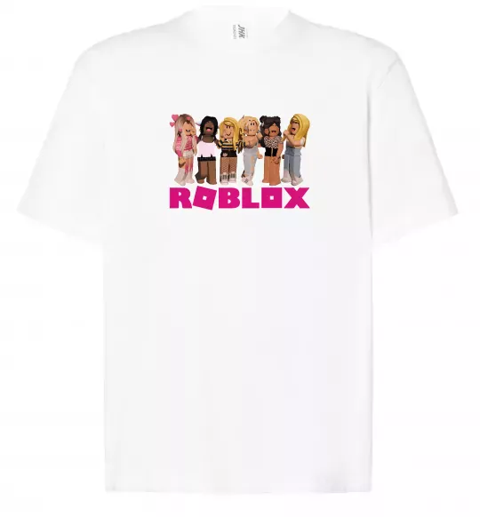 Футболка Оверсайз Roblox girls Белый фото