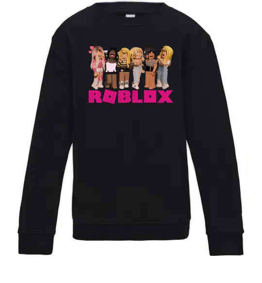 Дитячий світшот Roblox girls Чорний фото