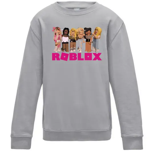 Дитячий світшот Roblox girls Сірий меланж фото