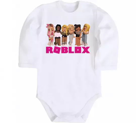 Детский боди Roblox girls Белый фото