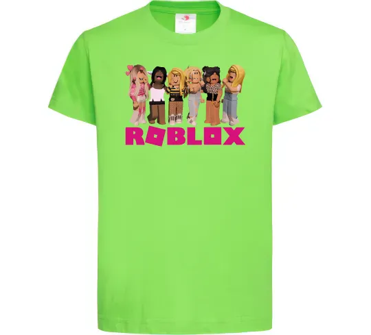 Дитяча футболка Roblox girls Лаймовий фото