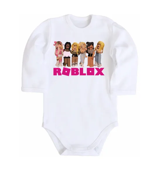 Детский боди Roblox girls Белый фото