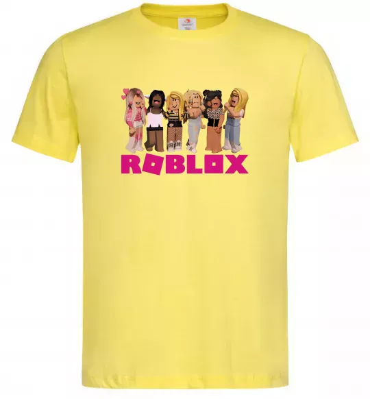 Чоловіча футболка Roblox girls Лимонний фото
